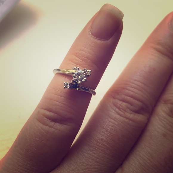 Jewelry - Antique diamond and white gold ring moi et toi